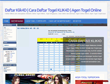 Tablet Screenshot of daftarklik4d.com